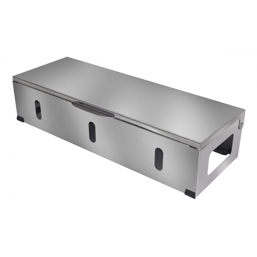 Condimentadora Pizzarola Inox 3 Cubas Acrílico Tampa Reta  - Aisa